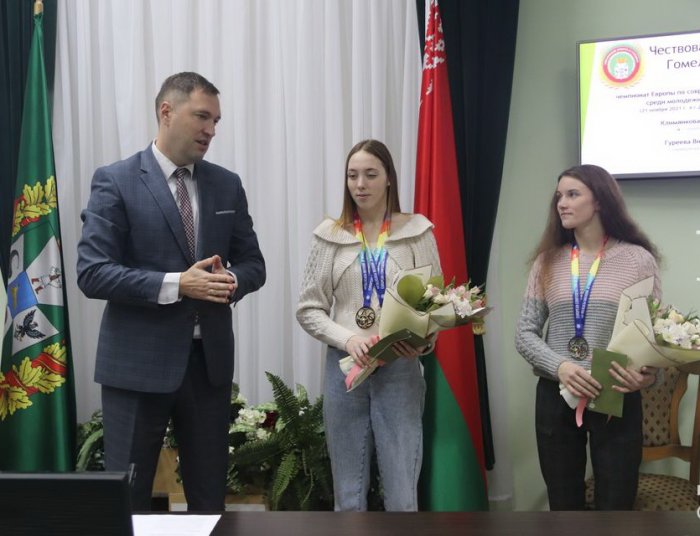 Чествование спортсменов, успешно выступивших на чемпионате Европы по современному пятиборью 3 января
